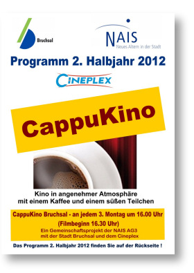 Flyer CappuKino 2. Halbjahr 2012 vorn. Design  (c) Volker Falkenstein